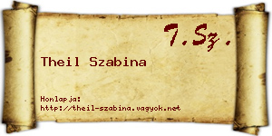 Theil Szabina névjegykártya